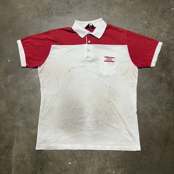 Vintage 80s Winston Cup Series White/Red Nascar Polo - Picture 1 of 4